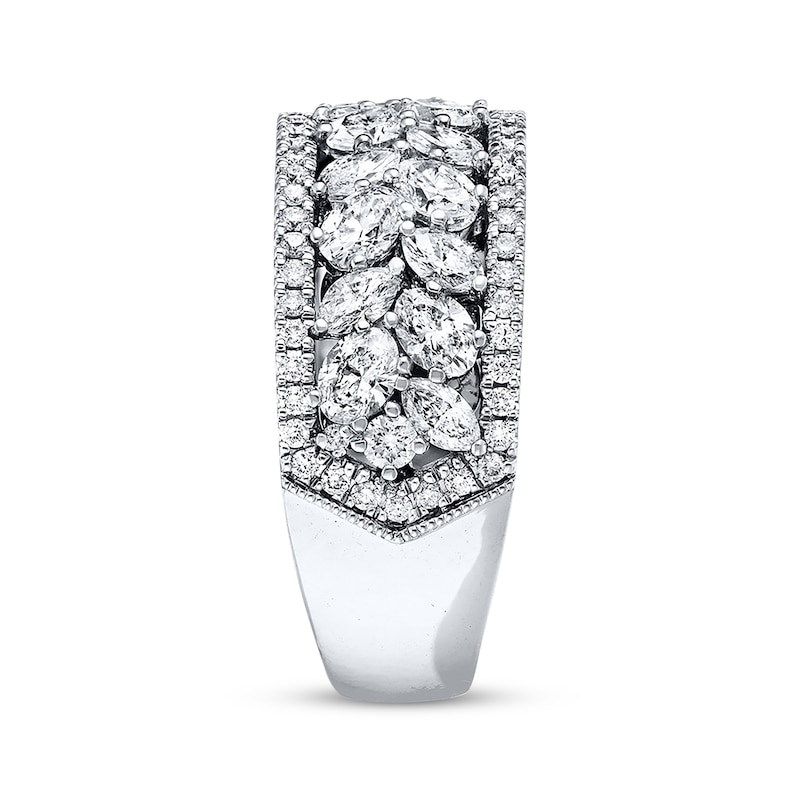 Previously Owned Neil Lane Anniversary Band 2 ct tw Marquise, Oval & Round-cut Diamonds 14K White Gold