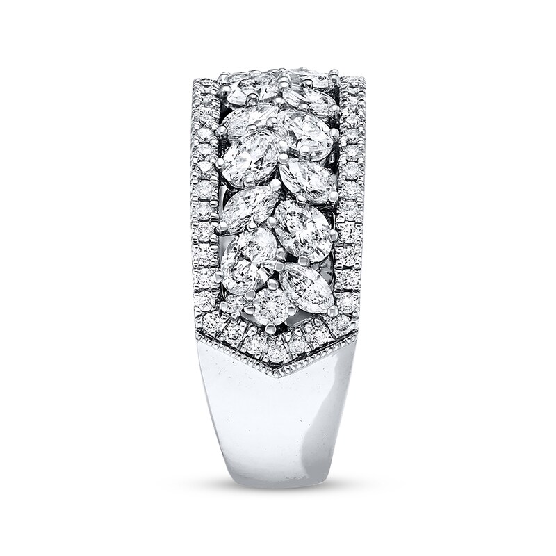 Previously Owned Neil Lane Anniversary Band 2 ct tw Marquise, Oval & Round-cut Diamonds 14K White Gold - Size 6.75