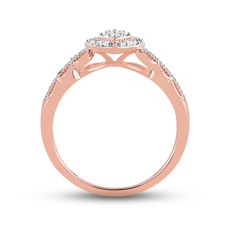 Previously Owned Diamond Ring 1/6 ct tw Round-cut 10K Rose Gold
