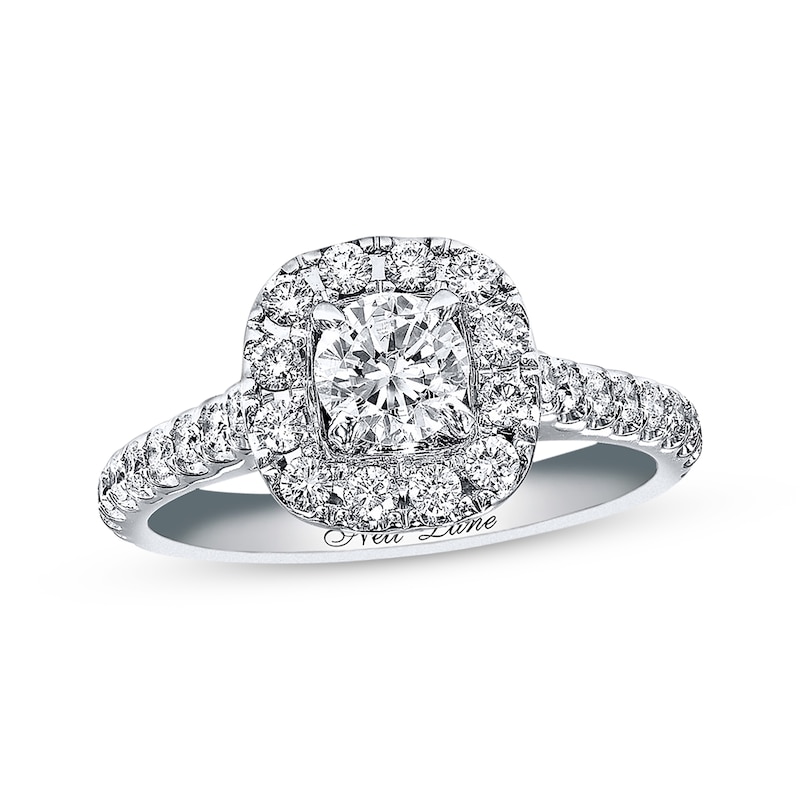Main Image 1 of Previously Owned Neil Lane Bridal Ring 1-1/8 ct tw Round-cut Diamonds 14K White Gold - Size 4.5