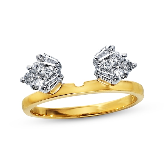 Previously Owned Diamond Enhancer Ring 1/2 ct tw Baguette-cut 14K Yellow Gold Size 4.5