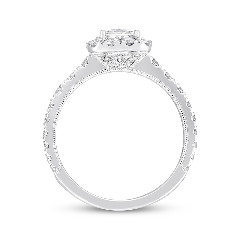 Main Image 3 of Previously Owned Neil Lane Premiere Diamond Engagement Ring 1-5/8 ct tw Princess & Round-cut 14K White Gold Size 5