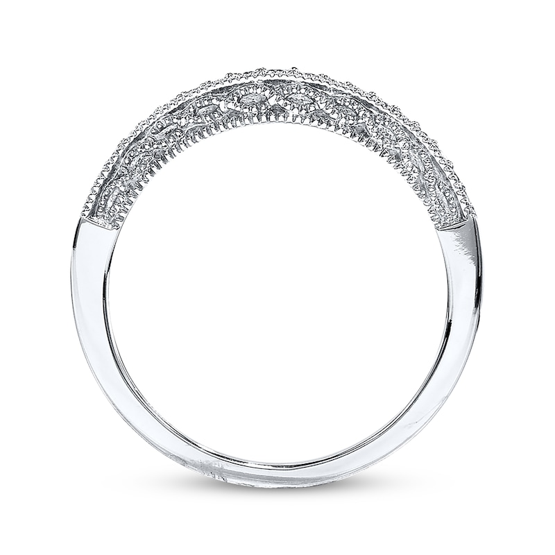 Main Image 3 of Previously Owned Diamond Enhancer Ring 1/6 ct tw Round-cut 10K White Gold Size 4