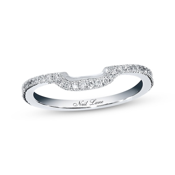 Previously Owned Neil Lane Wedding Band 1/4 ct tw Round-cut Diamonds 14K White Gold Size 4