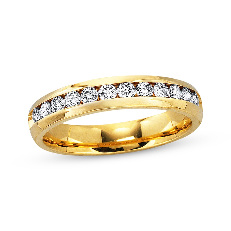 Main Image 1 of Previously Owned Diamond Anniversary Band 1/2 ct tw Round-cut 14K Yellow Gold Size 4.25