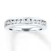 Thumbnail Image 1 of Previously Owned Diamond Wedding Band 1/2 ct tw Round-cut 14K White Gold - Size 4.25