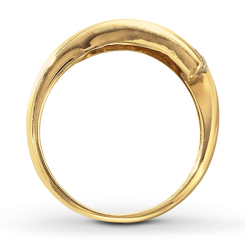 Main Image 2 of Previously Owned Diamond Anniversary Ring 1 ct tw Round-cut 14K Yellow Gold - Size 10