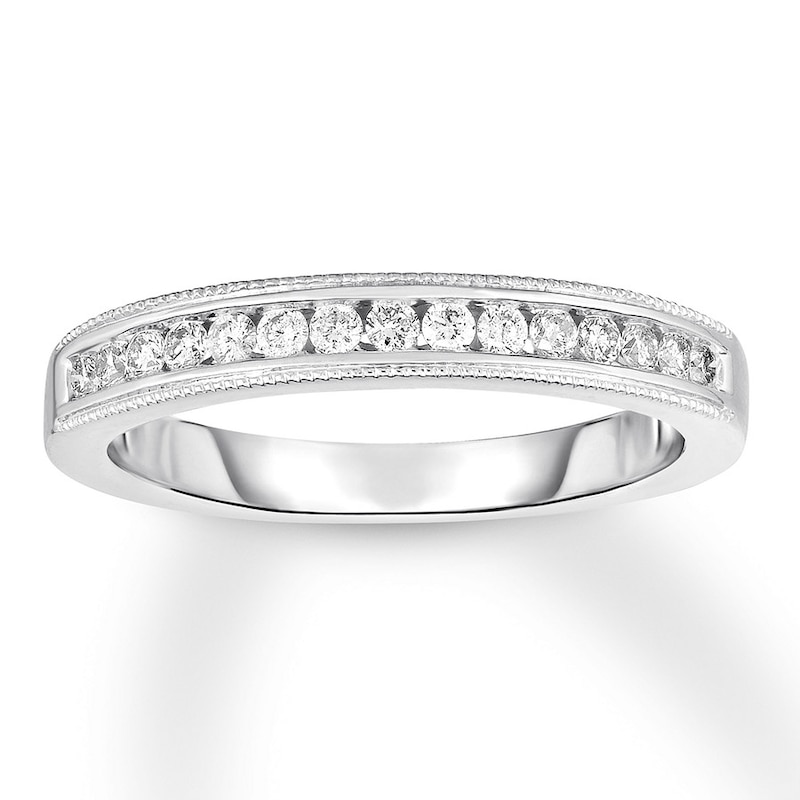 Previously Owned Diamond Wedding Band 1/4 ct tw Round-cut 14K White Gold - Size 4.25