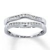 Thumbnail Image 1 of Previously Owned Diamond Enhancer Ring 1/4 ct tw Round-cut 14K White Gold - Size 4
