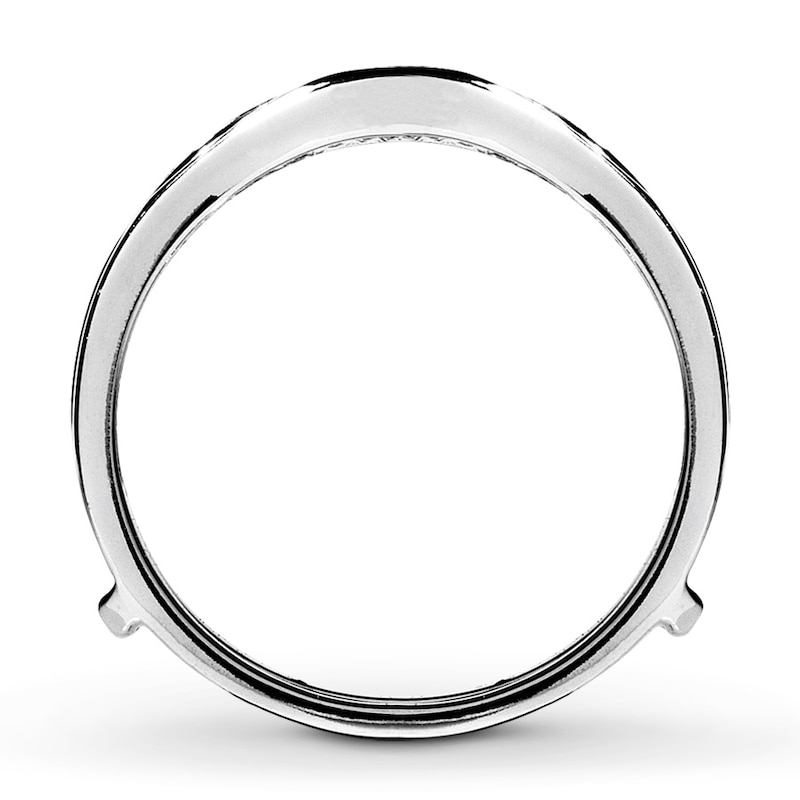 Main Image 2 of Previously Owned Diamond Enhancer Ring 1/4 ct tw Round-cut 14K White Gold - Size 4