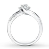 Thumbnail Image 1 of Previously Owned 3-Stone Engagement Ring 1/3 ct tw Round-cut Diamonds 10K White Gold - Size 9.75