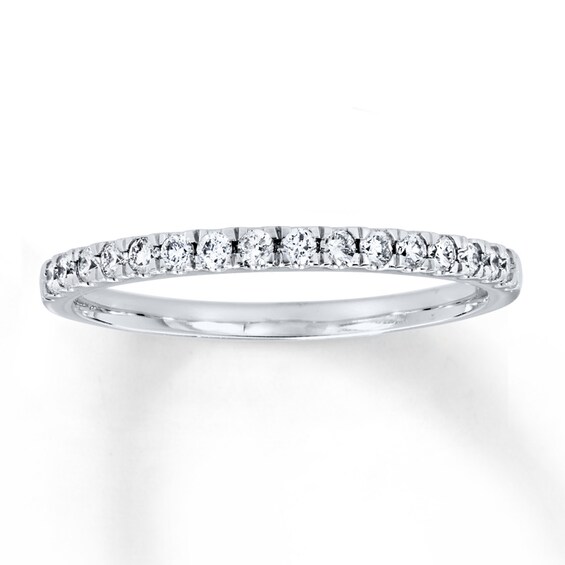 Previously Owned Diamond Wedding Band 1/5 ct tw Round-cut 14K White Gold Size 9.75