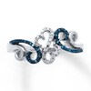 Thumbnail Image 1 of Previously Owned Open Hearts Waves Ring 1/15 ct tw Round-cut Diamonds Sterling Silver - Size 9.5