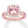 Previously Owned Neil Lane Morganite Engagement Ring 7/8 ct tw Round-cut Diamonds 14K Gold