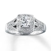 Thumbnail Image 0 of Previously Owned Diamond Engagement Ring 5/8 ct tw Round-cut 14K White Gold - Size 10.5