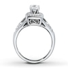 Thumbnail Image 1 of Previously Owned Diamond Engagement Ring 5/8 ct tw Round-cut 14K White Gold - Size 10.5