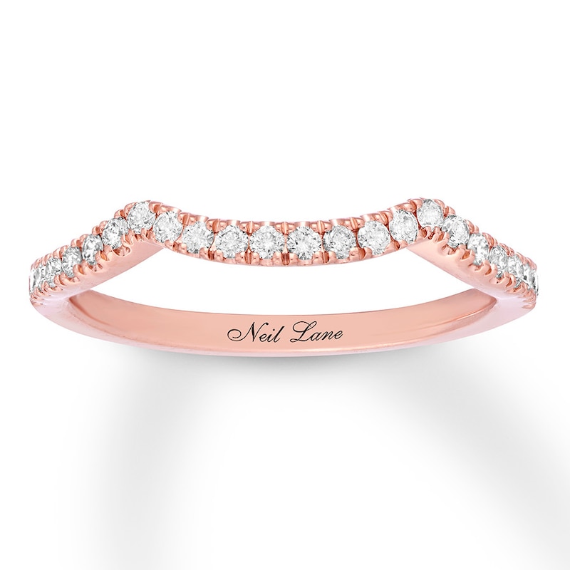 Main Image 1 of Previously Owned Neil Lane Diamond Wedding Band 1/4 ct tw Round-cut 14K Rose Gold - Size 9.25