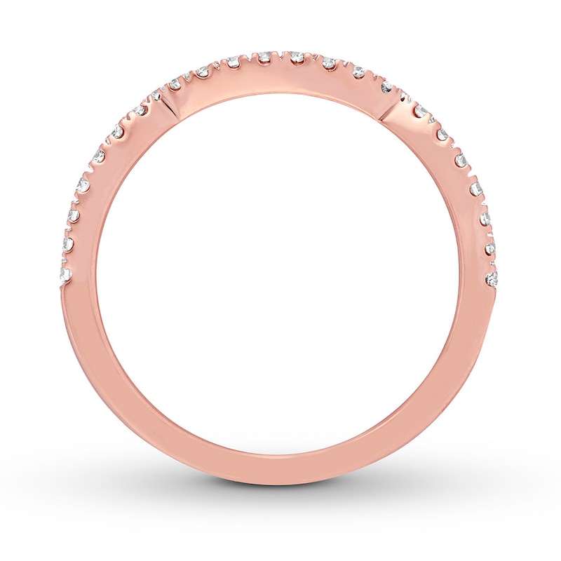 Main Image 2 of Previously Owned Neil Lane Diamond Wedding Band 1/4 ct tw Round-cut 14K Rose Gold - Size 9.25