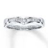 Previously Owned Diamond Enhancer Ring 3/8 ct tw Princess-vut 14K White Gold