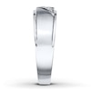 Thumbnail Image 3 of Previously Owned Men's Diamond Wedding Band 1/10 ct tw Round-cut 10K White Gold - Size 14