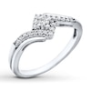 Thumbnail Image 4 of Previously Owned Diamond Ring 1/5 ct tw Round-cut Sterling Silver - Size 4