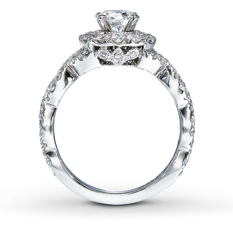 Previously Owned Neil Lane Bridal Ring 1-5/8 ct tw Round-cut Diamonds 14K White Gold