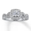 Thumbnail Image 1 of Previously Owned Diamond Engagement Ring 5/8 ct tw Round-cut 14K White Gold Size 9.25