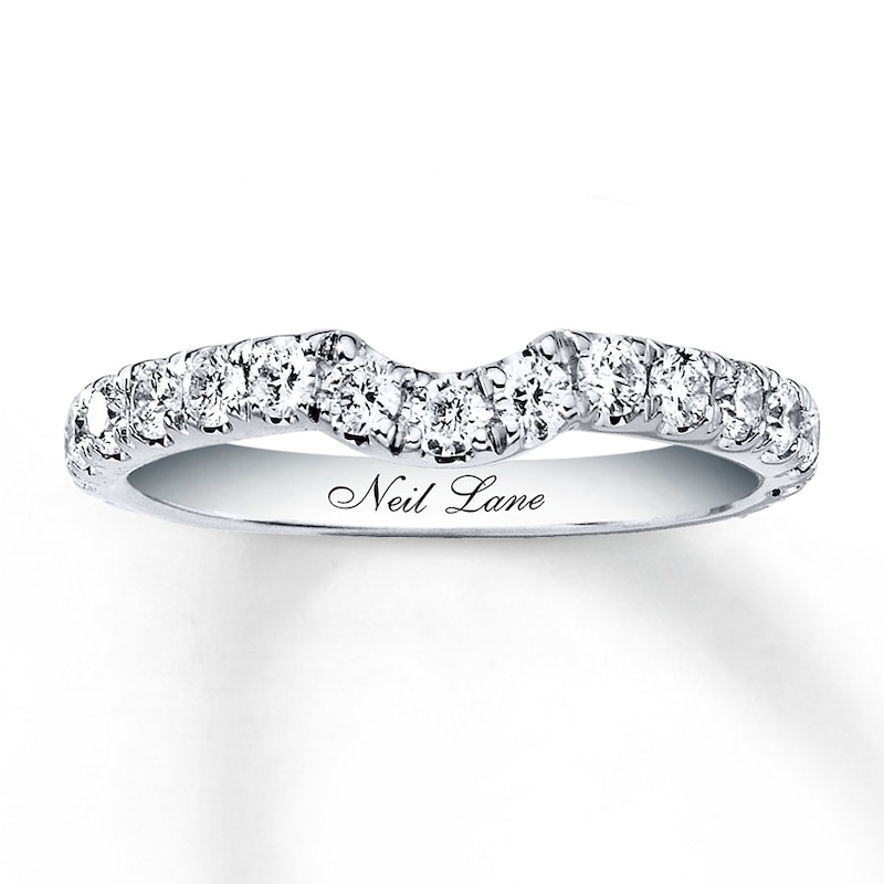 Main Image 1 of Previously Owned Neil Lane Wedding Band 5/8 ct tw Round-cut Diamonds 14K White Gold - Size 4.75