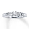 Thumbnail Image 1 of Previously Owned Three-Stone Diamond Ring 1/2 ct tw Round-Cut 14K White Gold - Size 9.25