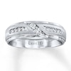 Previously Owned Ever Us Men's Two-Stone Wedding Ring 1/4 ct tw Round-cut Diamonds 14K White Gold