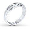 Previously Owned Ever Us Men's Two-Stone Wedding Ring 1/4 ct tw Round-cut Diamonds 14K White Gold