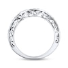 Thumbnail Image 1 of Previously Owned Diamond Contour Wedding Band 3/8 ct tw Round-cut 14K White Gold - Size 4