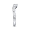 Thumbnail Image 3 of Previously Owned Diamond Contour Wedding Band 3/8 ct tw Round-cut 14K White Gold - Size 4
