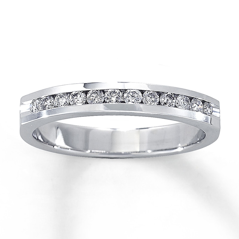 Previously Owned Diamond Anniversary Band 1/4 ct tw Round-cut 14K White Gold - Size 11.75