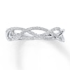 Thumbnail Image 1 of Previously Owned Diamond Anniversary Ring 1/6 ct tw Round-cut 10K White Gold - Size 11