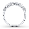 Thumbnail Image 1 of Previously Owned Diamond Anniversary Ring 1/6 ct tw Round-cut 10K White Gold - Size 11