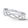 Thumbnail Image 4 of Previously Owned Diamond Anniversary Ring 1/6 ct tw Round-cut 10K White Gold - Size 11