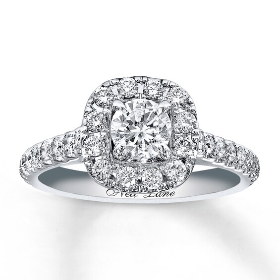 Previously Owned Neil Lane Bridal Ring 1-1/8 ct tw Round-cut Diamonds 14K White Gold Size