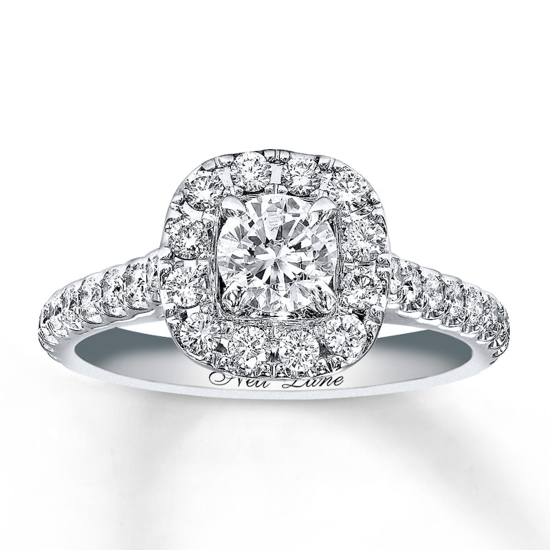 Main Image 1 of Previously Owned Neil Lane Bridal Ring 1-1/8 ct tw Round-cut Diamonds 14K White Gold - Size 3