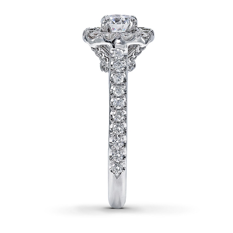 Main Image 3 of Previously Owned Neil Lane Bridal Ring 1-1/8 ct tw Round-cut Diamonds 14K White Gold - Size 3