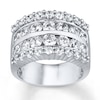 Previously Owned Diamond Anniversary Ring 3 ct tw Round-cut 14K White Gold