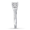 Thumbnail Image 3 of Previously Owned Diamond Engagement Ring 1 ct tw Princess & Round-cut 14K White Gold - Size 8
