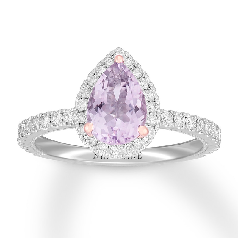 Previously Owned Neil Lane Quartz Engagement Ring 1/2 ct tw Round-cut Diamonds 14K White Gold
