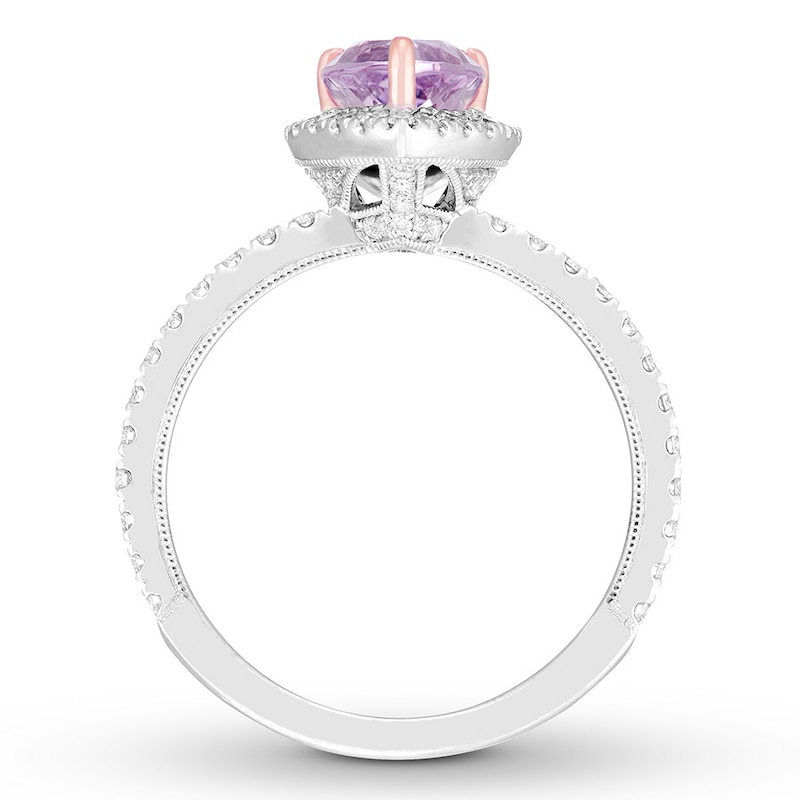 Previously Owned Neil Lane Quartz Engagement Ring 1/2 ct tw Round-cut Diamonds 14K White Gold