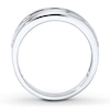 Thumbnail Image 1 of Previously Owned Men's Wedding Band 1 ct tw Round-cut Diamonds 10K White Gold - Size 12.75