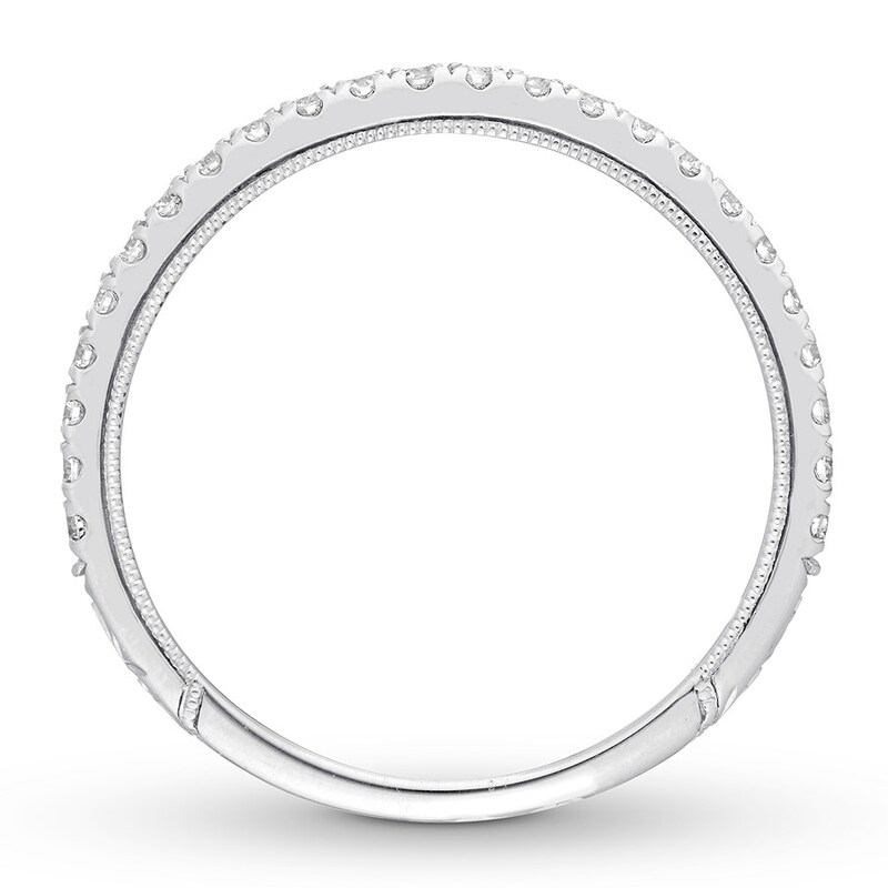 Main Image 2 of Previously Owned Neil Lane Diamond Wedding Band 1/4 ct tw Round-cut 14K White Gold - Size 4.25