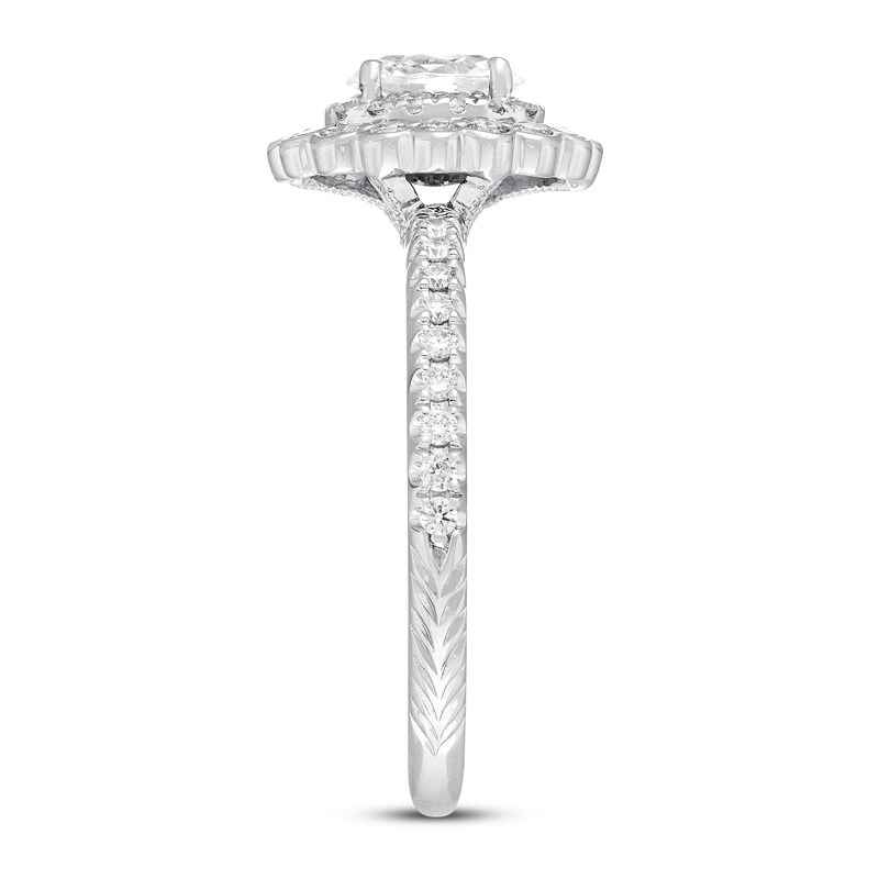 Main Image 3 of Previously Owned Neil Lane Diamond Engagement Ring 7/8 ct tw Oval & Round-cut 14K White Gold Size 4.5