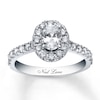 Thumbnail Image 0 of Previously Owned Neil Lane Engagement Ring 1-1/2 ct tw Oval & Round-cut Diamonds 14K White Gold - Size 4.25