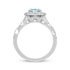 Previously Owned Neil Lane Aquamarine Engagement Ring 3/4 ct tw Round-cut Diamonds 14K Gold