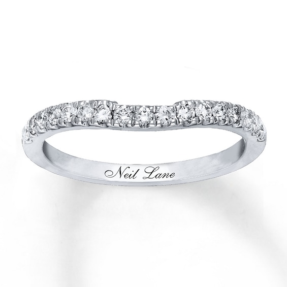 Previously Owned Neil Lane Wedding Band 1/3 ct tw Round-cut Diamonds 14K White Gold Size 8.75